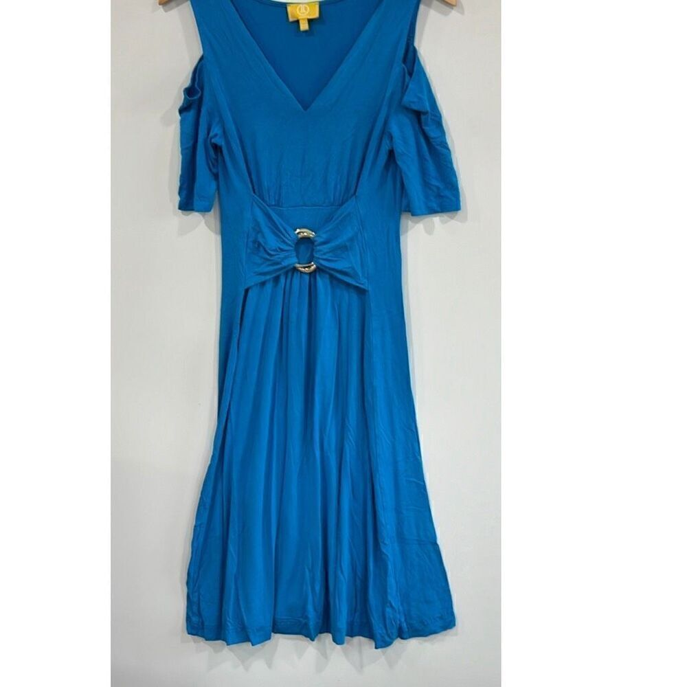 Liz Lange xs Midi blue dress with gold hoop